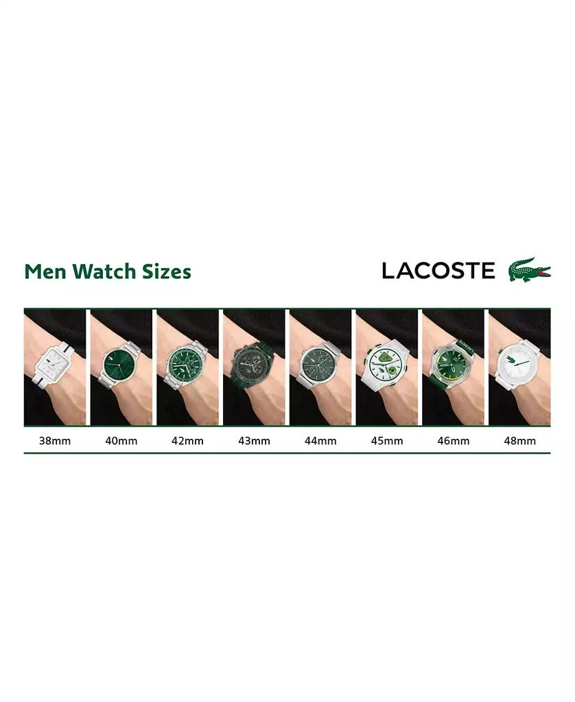Lacoste Men's Highkey Khaki Silicone Strap Watch 43mm 8