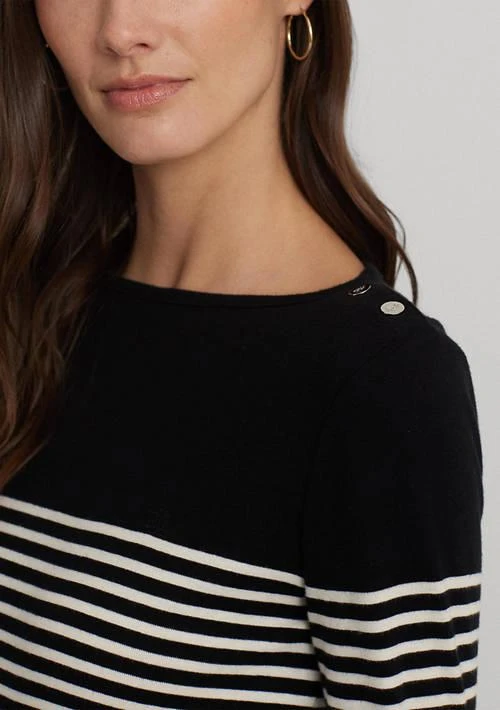 Ralph Lauren Ralph Lauren Women S Striped Cotton Boat Neck Dress 4