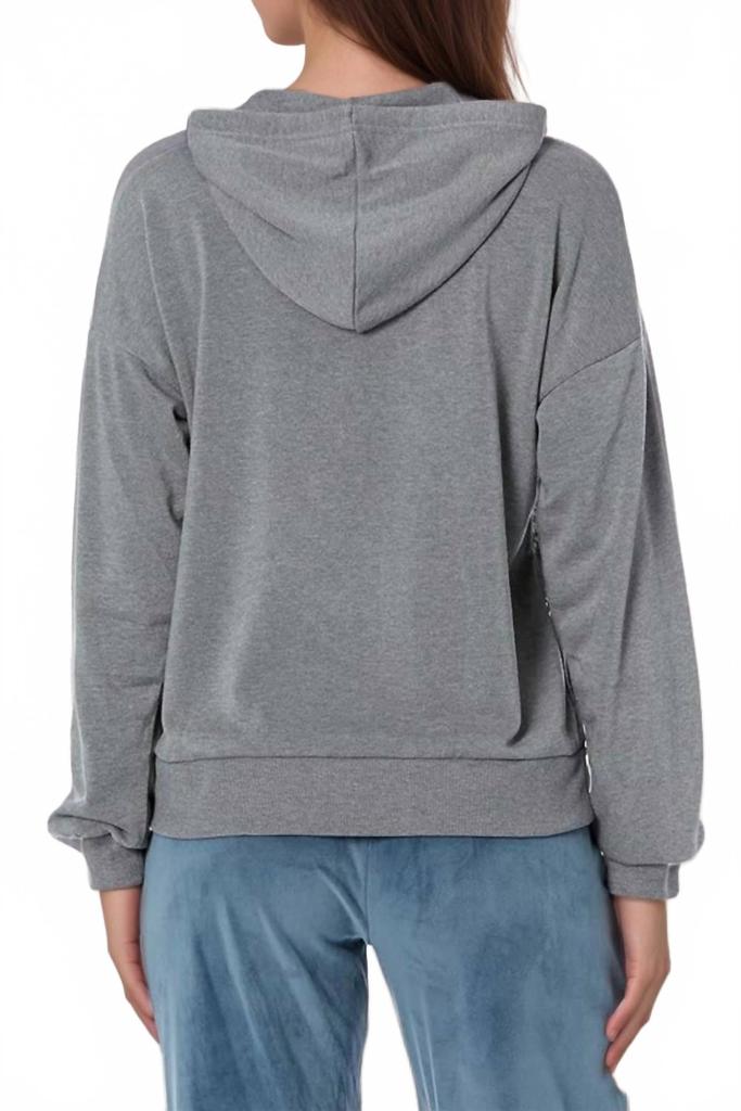 PJ Salvage Happy Joy Hoodie In Heather Charcoal