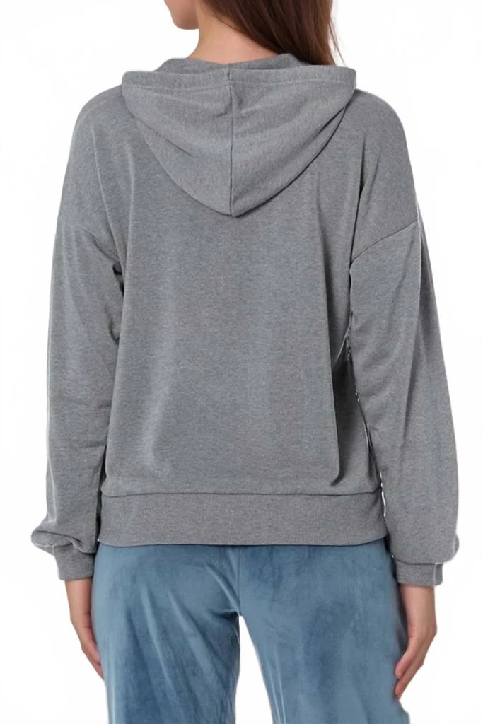 PJ Salvage Happy Joy Hoodie In Heather Charcoal 2