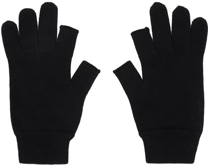 Rick Owens Black Porterville Touchscreen Gloves 1