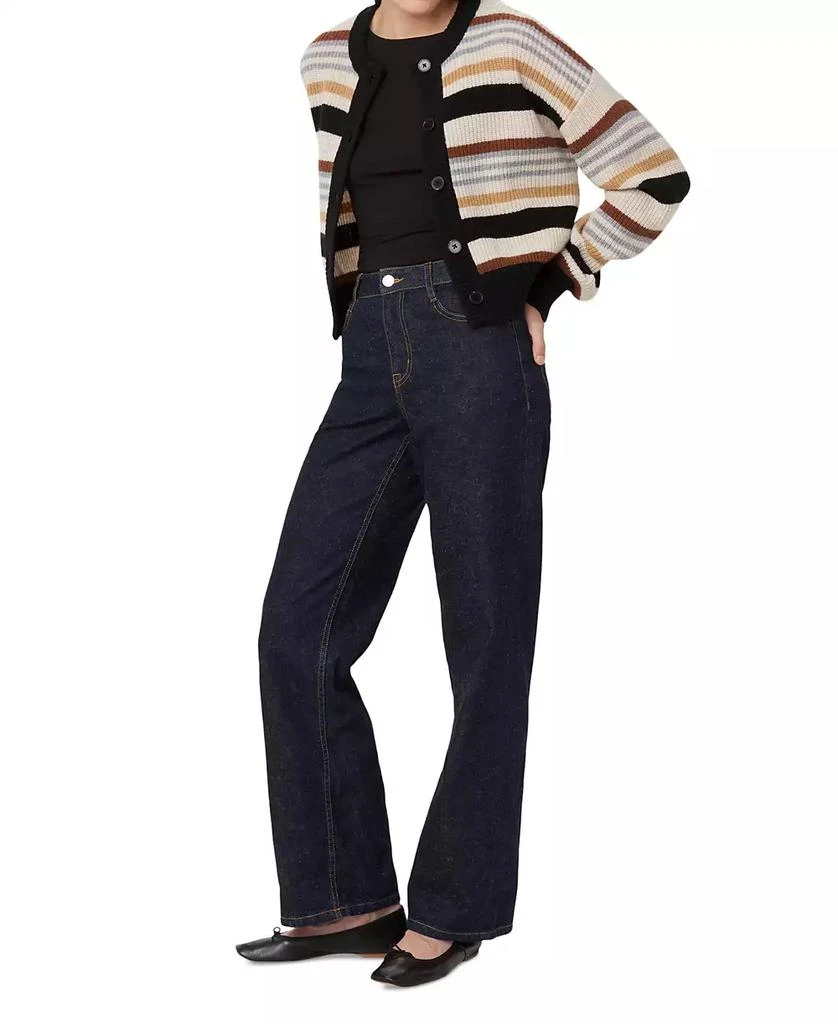 Frank And Oak Women's Striped Wool Blend Button-Front Cardigan 3