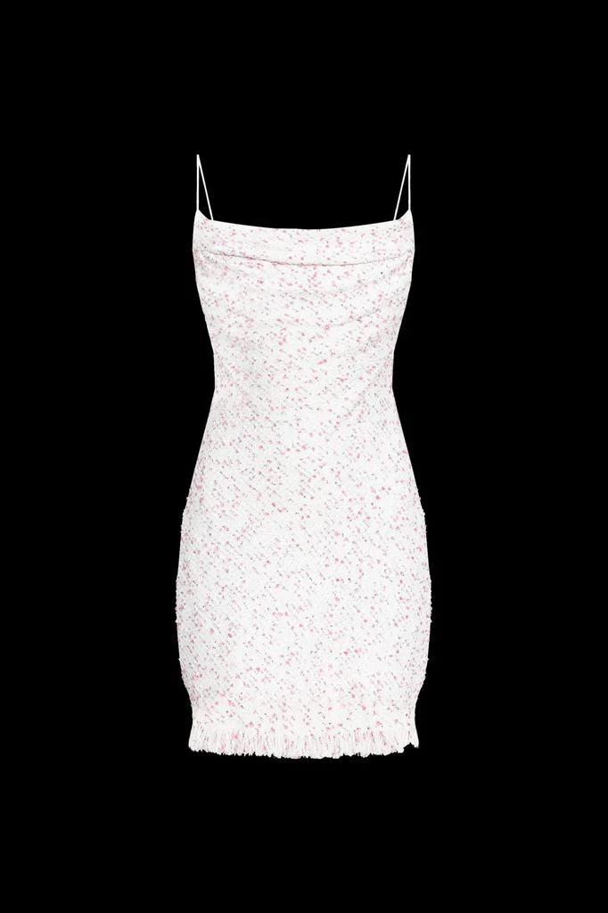 Balmain Balmain Frayed Hem Tweed Mini Dress 1