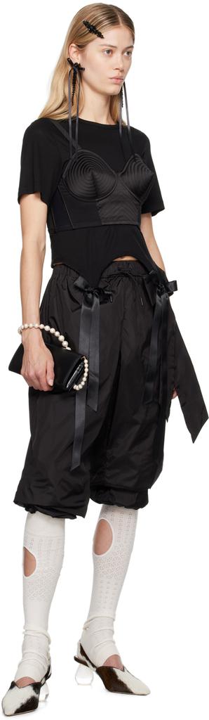 Simone Rocha Black Bow Tail Easy T-Shirt L - T-Shirts