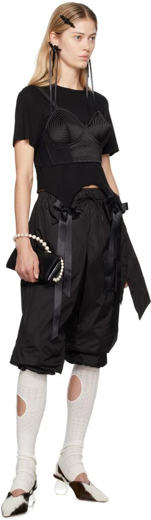 Simone Rocha Black Bow Tail Easy T-Shirt 4