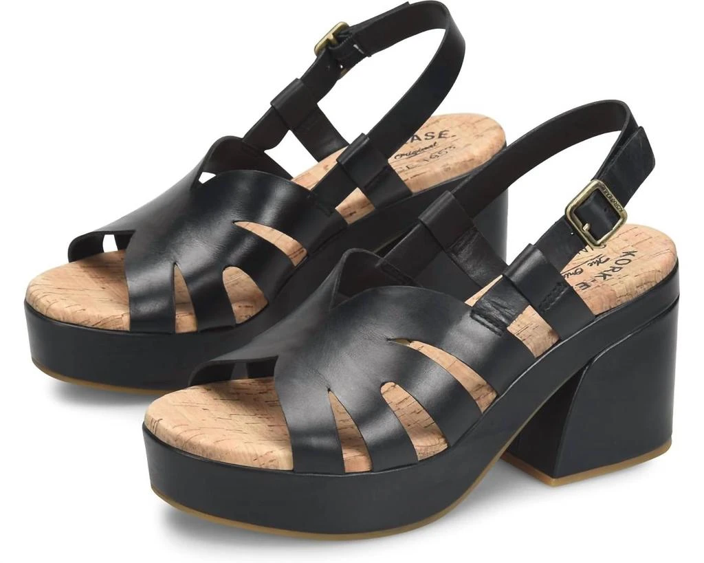 Kork-Ease Spencer Clog | Harbour Thread NEW KORK-EASE women\'s helene lace up heel in black display picture 1