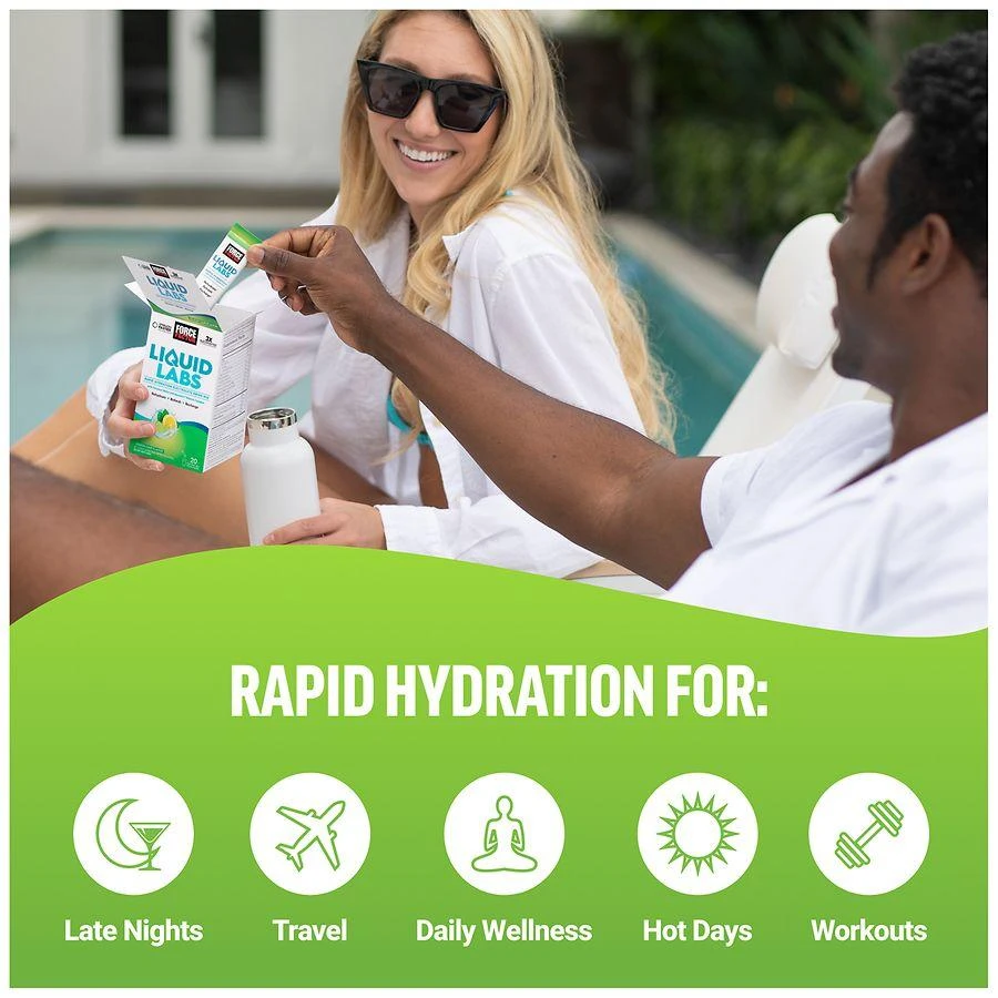 Force Factor Liquid Labs Rapid Hydration Electolyte Drink Mix Lemon Lime 7