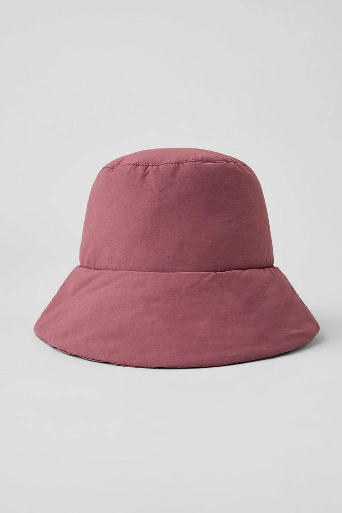 Alo Good Shade Puffer Bucket Hat - Burgundy Truffle 3