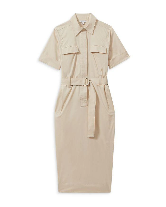 REISS Aimee Belted Midi Shirt Dress 6