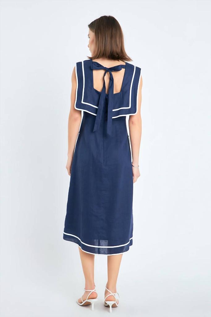 English Factory English Factory - Square Neckline Midi Dress