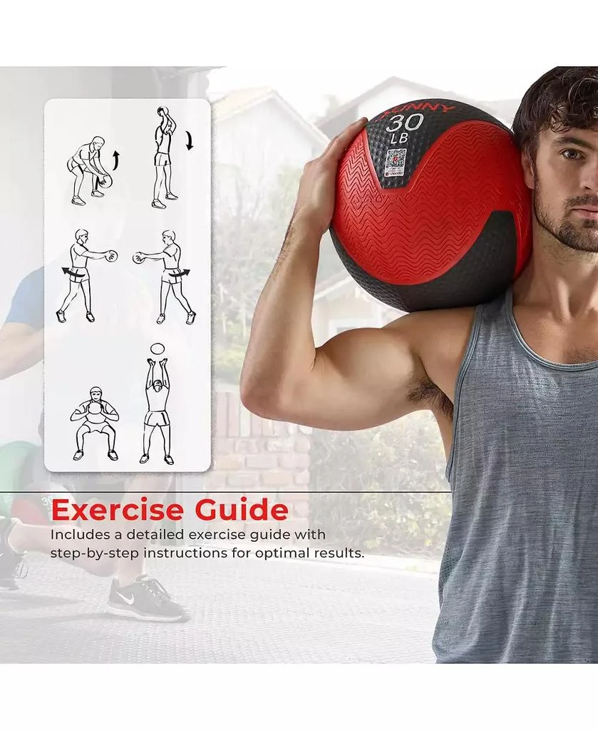 Sunny Health
Fitness Medicine Ball 15LBS, Non-slip Grip 6