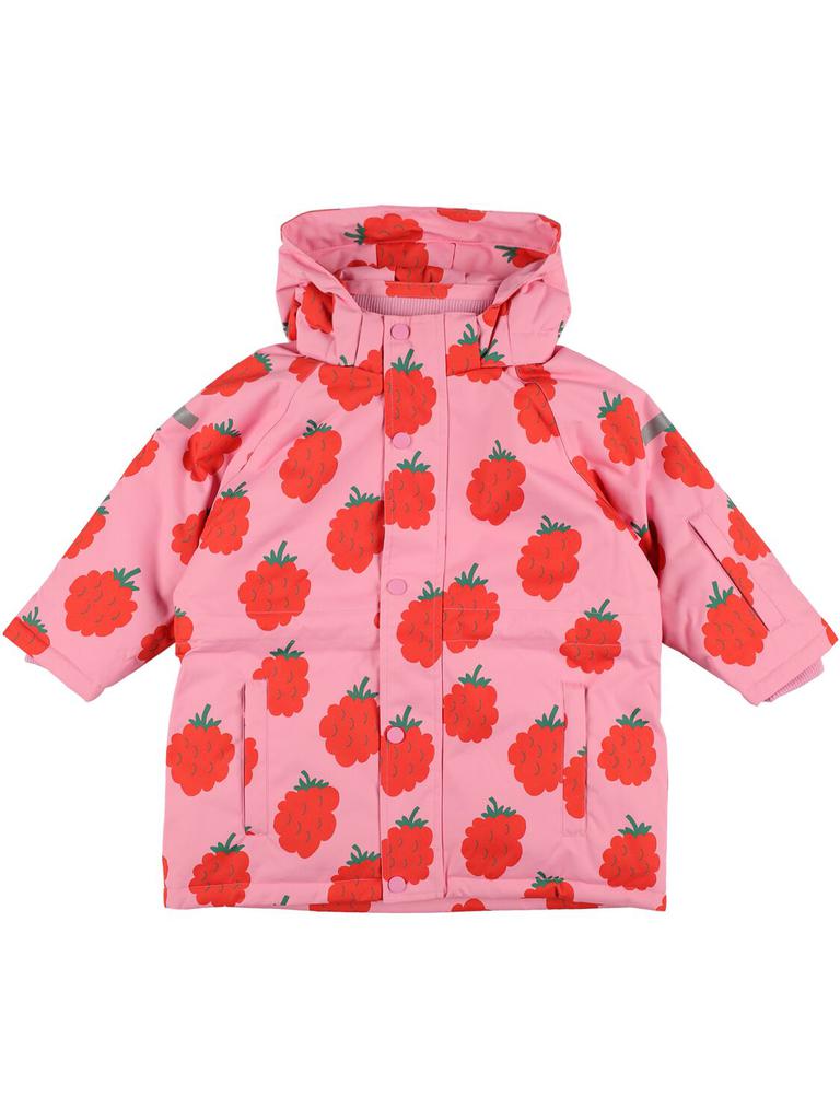 TINY COTTONS Raspberry Print Nylon Ski Jacket