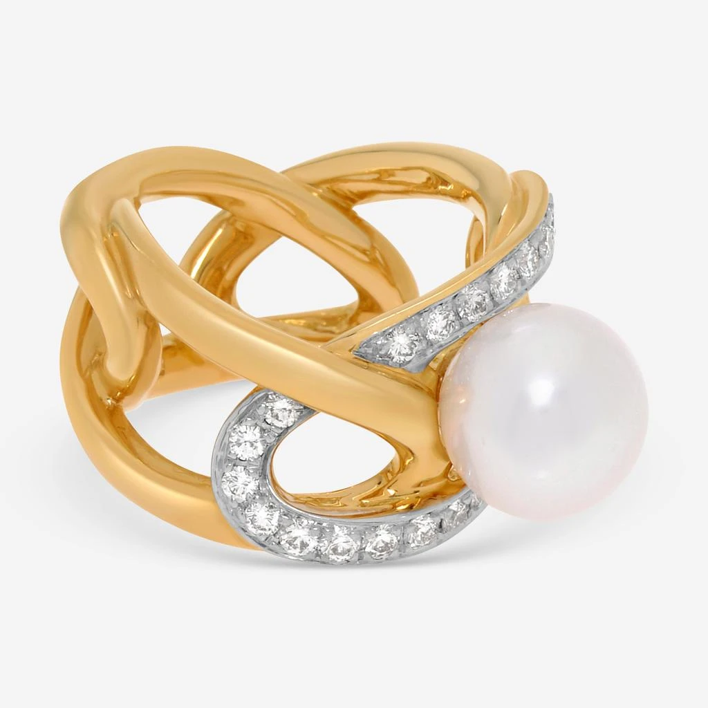 Assael Assael Angela Cummings 18K Yellow Gold, South Sea Pearl and Diamond 0.84ct. tw. Statement Ring Sz. 7 ACR0052 4