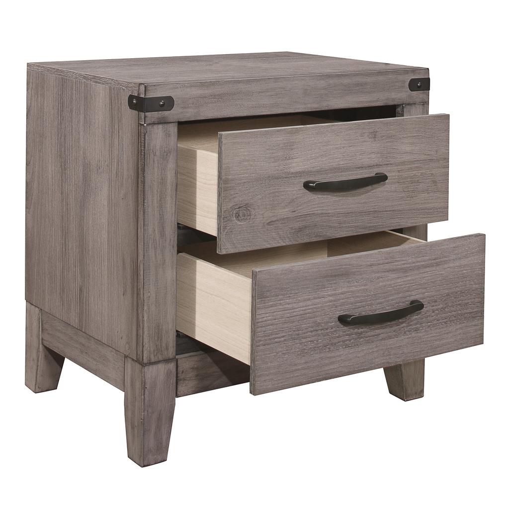 Streamdale Furniture Streamdale Brownish Gray Finish 1 Piece Nightstand Melamine Laminate 2X