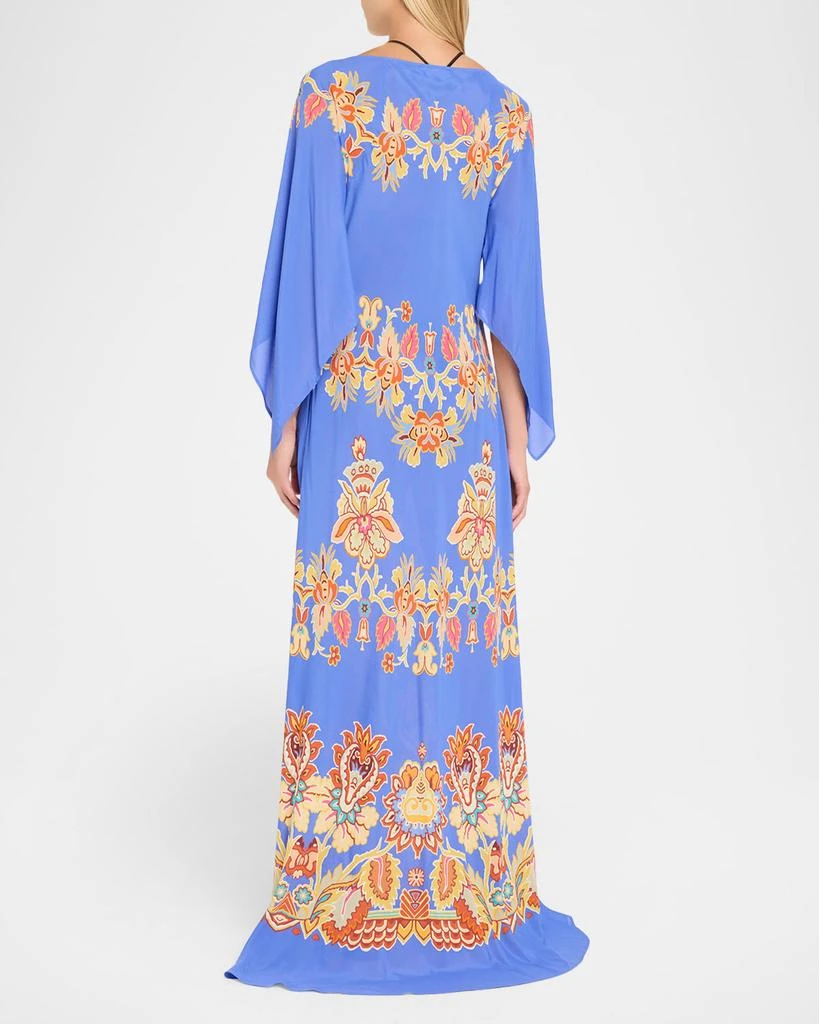 ETRO Floral Printed Boat-Neck Maxi Dress 3