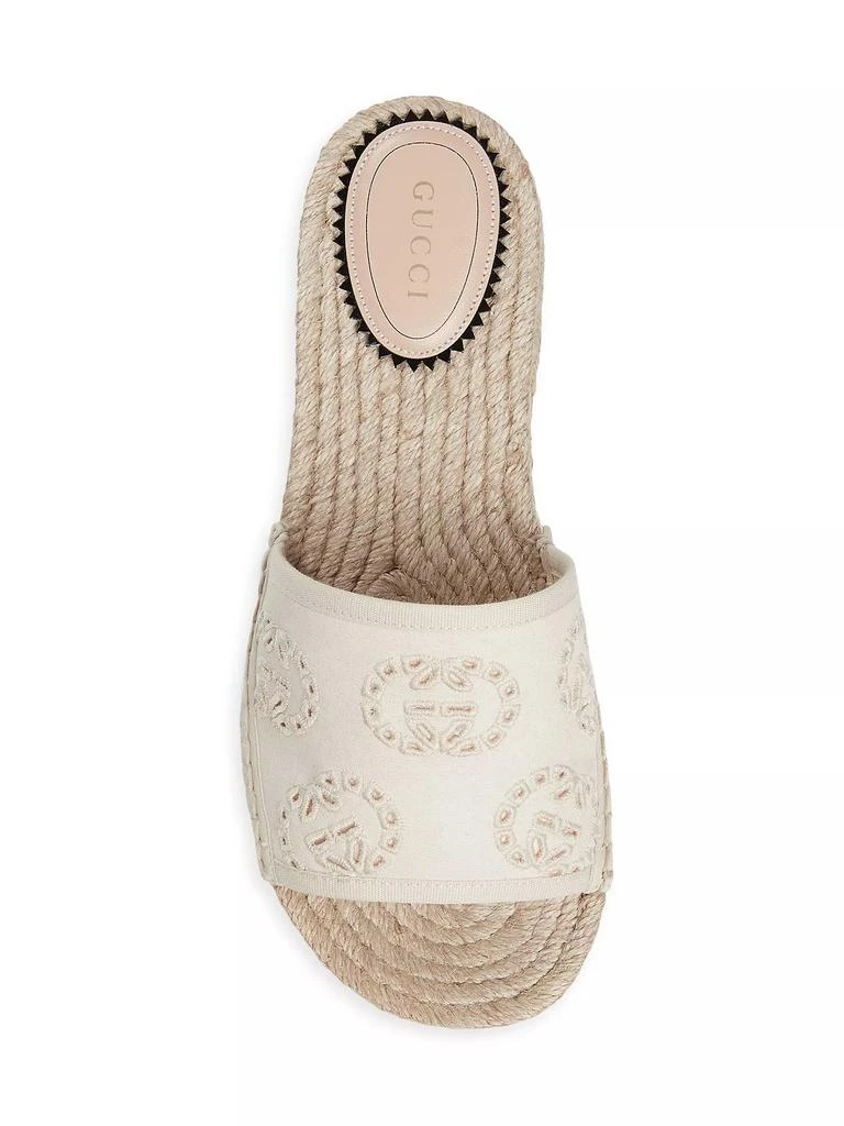 Gucci Damita Logo Eyelet Canvas Espadrilles 5