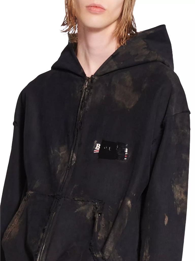 Balenciaga Gaffer Zip-Up Hoodie Small Fit - Hoodies - Free