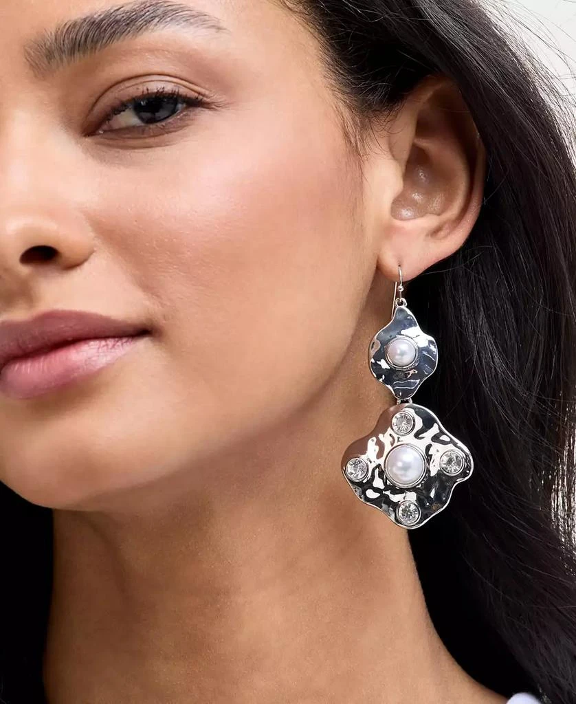INC International Rhodium-Plated Pavé 
imitation Pearl Statement Earrings, Exclusively at Macy
s 2
