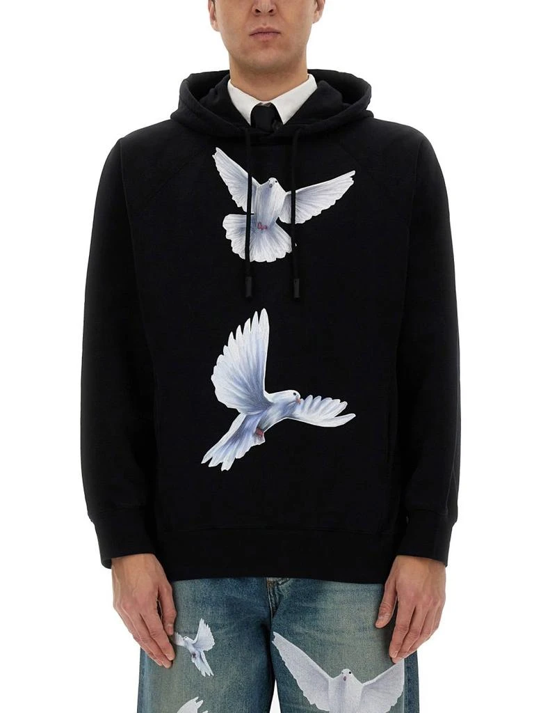 3.Paradis 3.PARADIS Dove Motif Hoodie Sweater 1