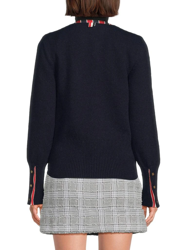 Thom Browne Contrast Trim Wool Blend Cardigan 2