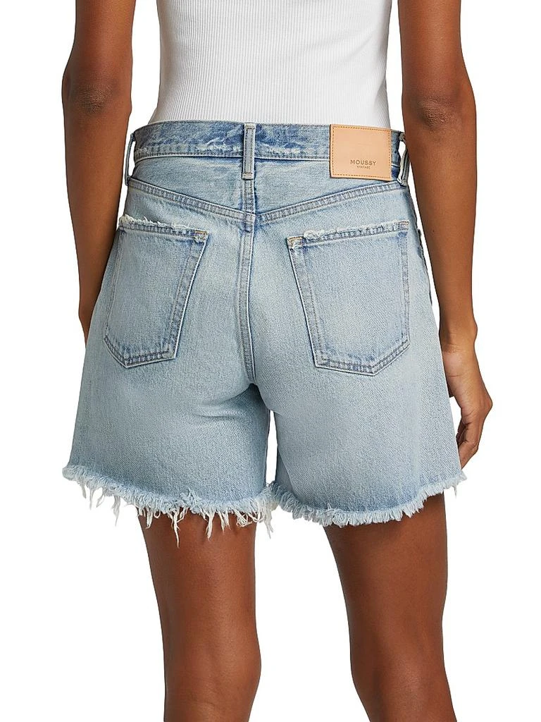 MOUSSY VINTAGE Nolita Cotton Raw-Edge Shorts 5
