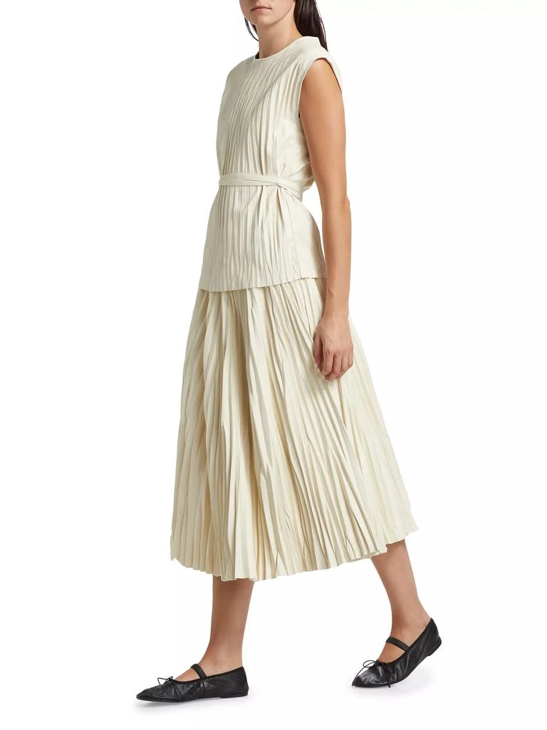Proenza Schouler Lyra Pleated Faux-Leather Top 2