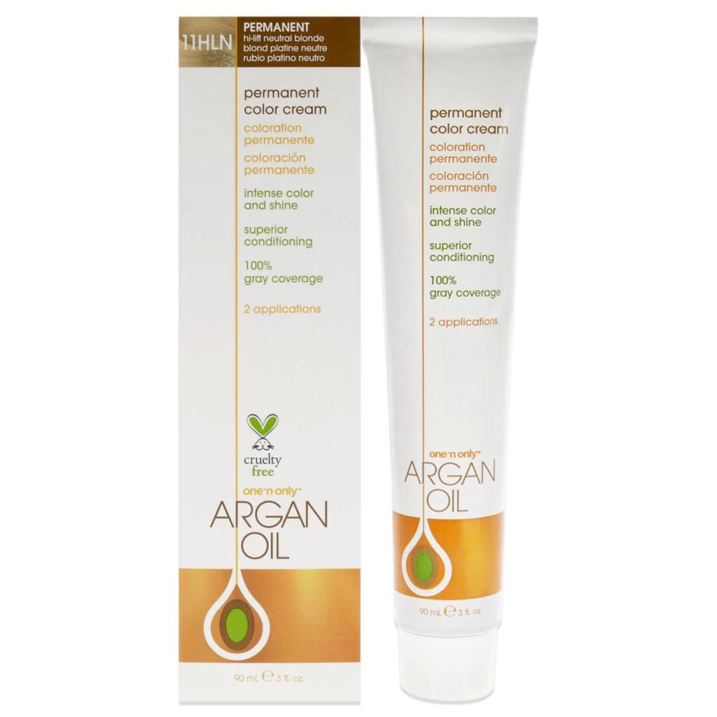 One n Only Argan Oil Permanent Color Cream - 11HLN Hi-Lift Neutral Blonde by for Unisex - 3 oz Hair Color