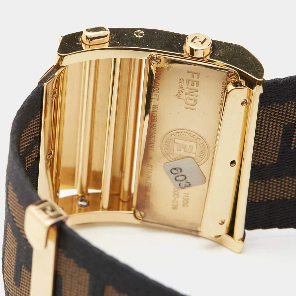 Fendi Fendi Black Gold Plated Stainless Steel Zip Code 1130G Women's Wristwatch 45.50 mm 9