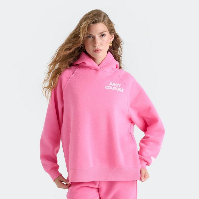 Juicy Couture ピンク フード付きパーカー Juicy Couture Bling Velour Zip Up | Madhappy