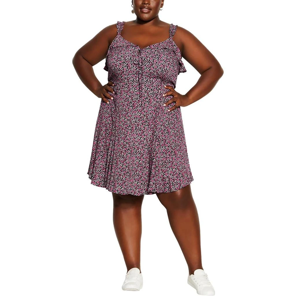City Chic Womens Floral Print Viscose Sundress 3