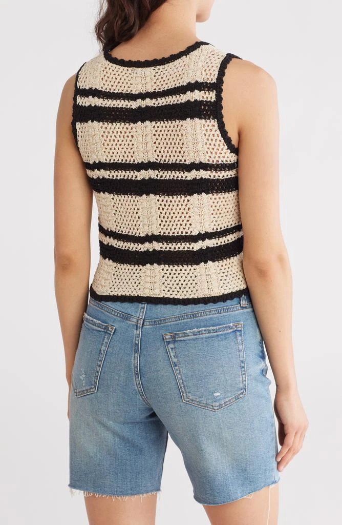 Blu Pepper Tie Front Open Knit Top 2