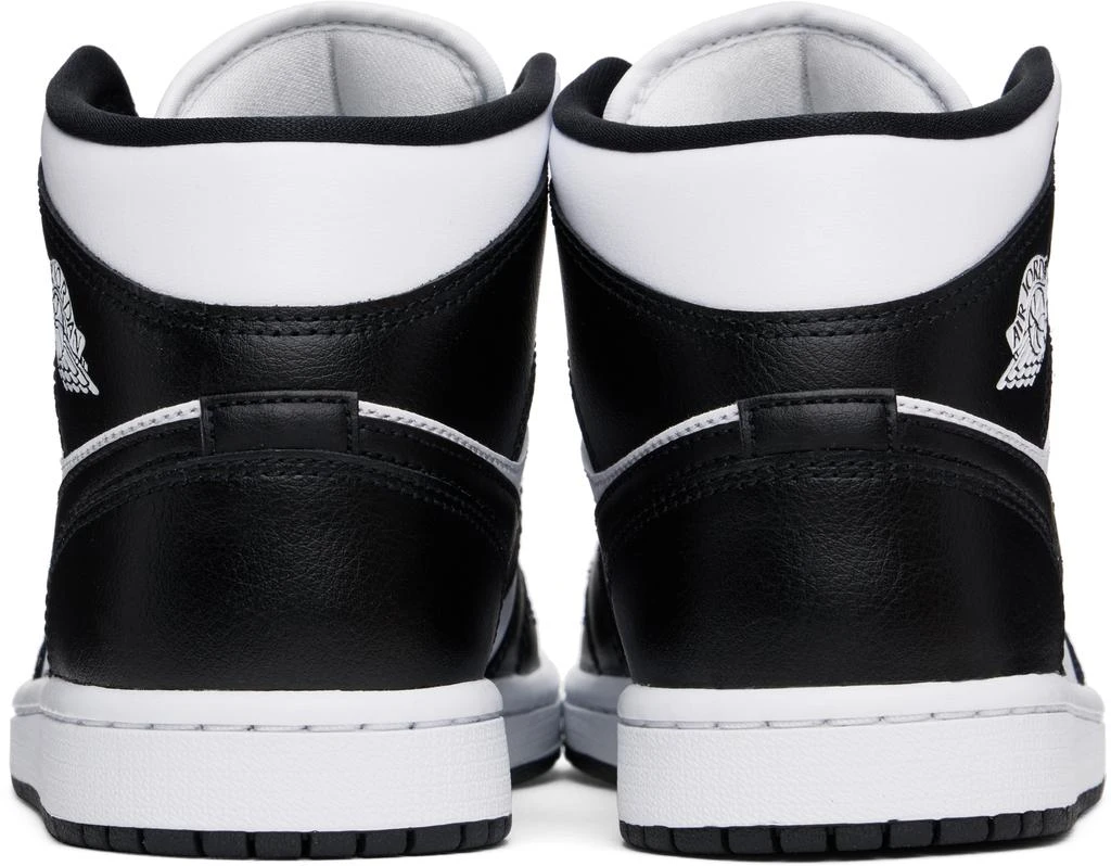 Jordan White & Black Air Jordan 1 Mid Sneakers 2