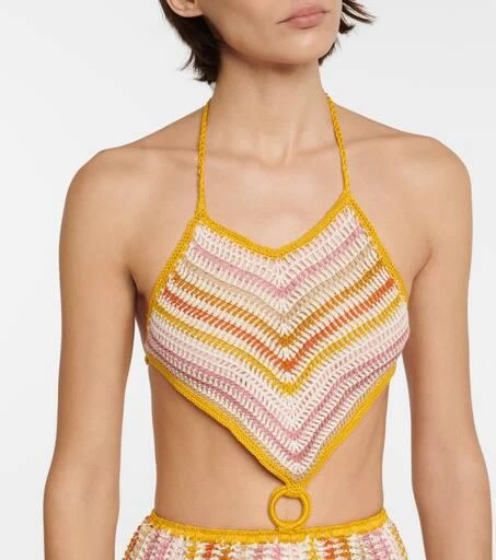 ANNA KOSTUROVA Ring halterneck crochet dress 4