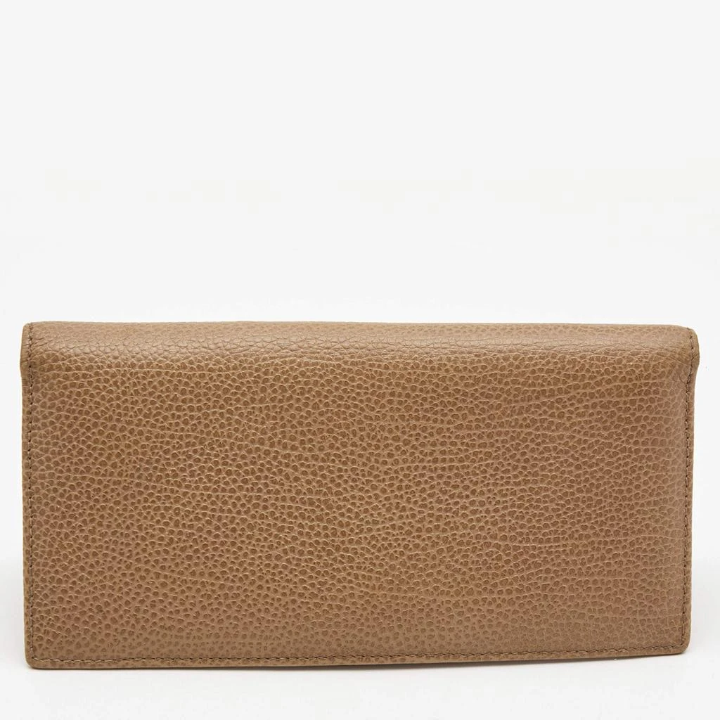 CH Carolina Herrera CH Carolina Herrera Beige Leather Flap Bifold Continental Wallet 4