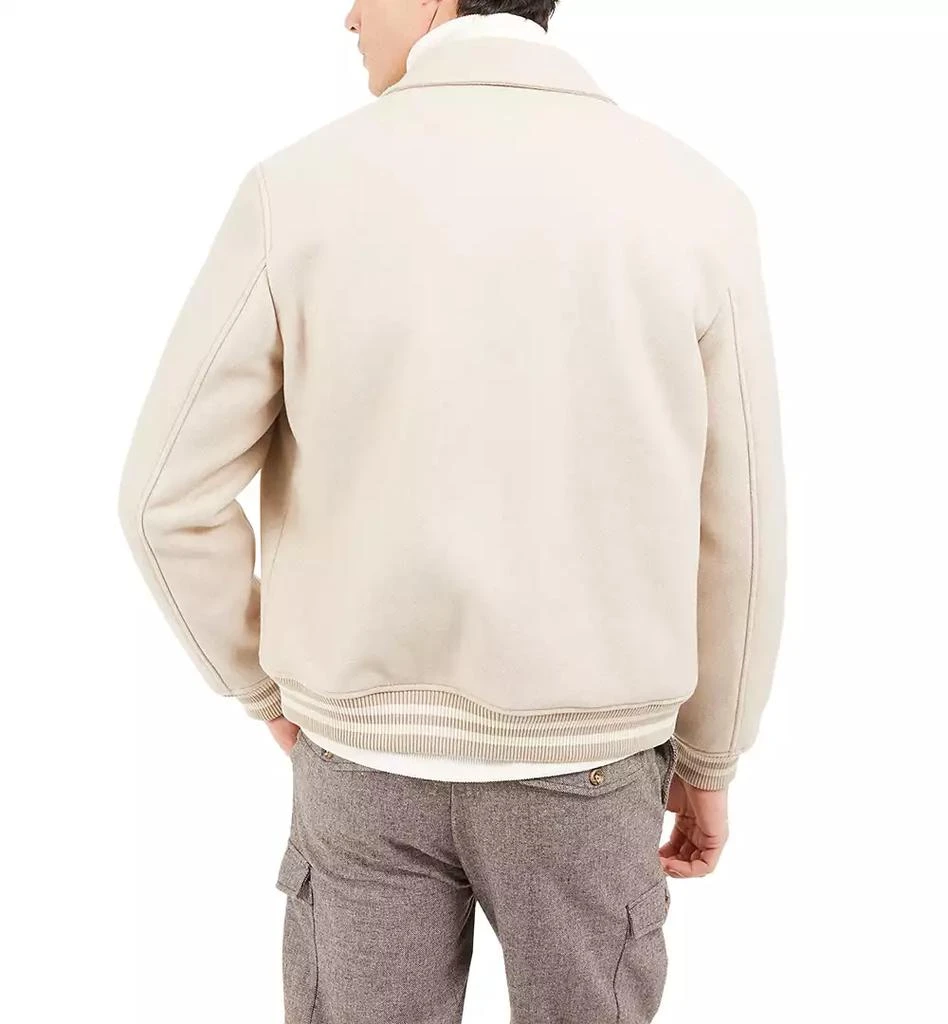 GUESS Men's Melton Snap-Front Bomber Jacket 2