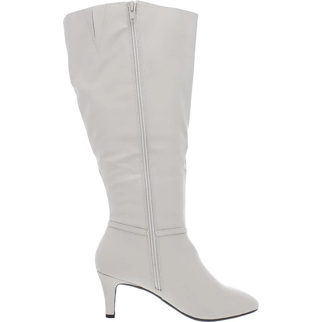 Karen Scott Hanna Womens Faux Leather Wide Calf Knee-High Boots 2