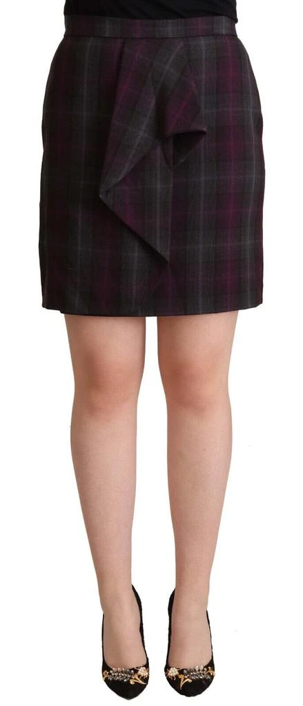 BENCIVENGA BENCIVENGA Multicolor Checkered Ruffle High Waist Mini Skirt 1