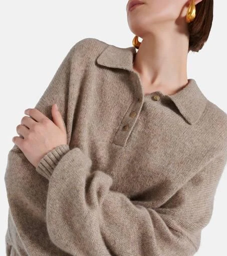 Khaite Rene cashmere polo sweater 5