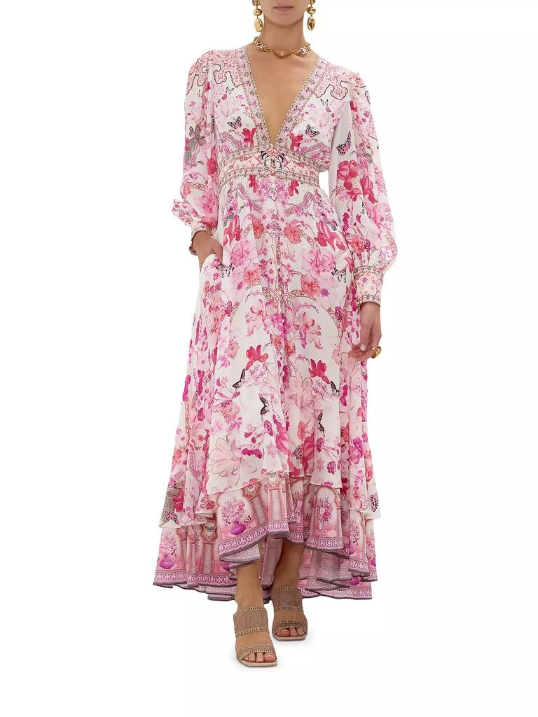 Camilla Floral Linen Maxi Dress 3