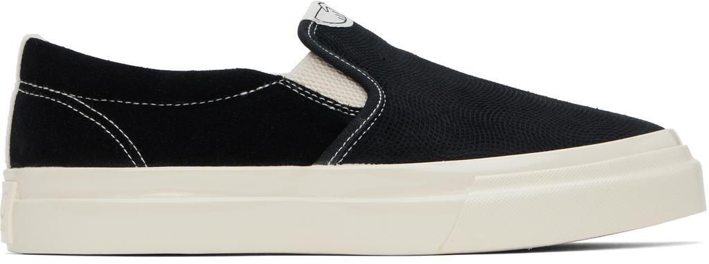 Stepney Workers Club Black Lister Optical Suede Sneakers