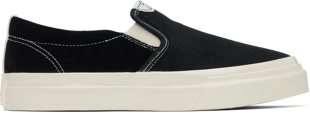 Stepney Workers Club Black Lister Optical Suede Sneakers 1