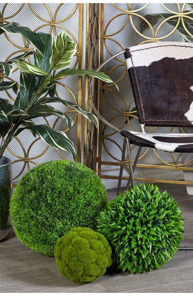 UMA Green Faux Foliage Boxwood Topiary Artificial Foliage Ball