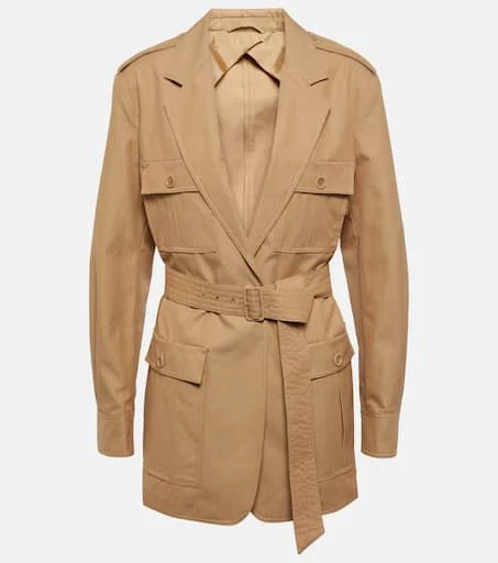Max Mara Pacos belted cotton canvas jacket 1