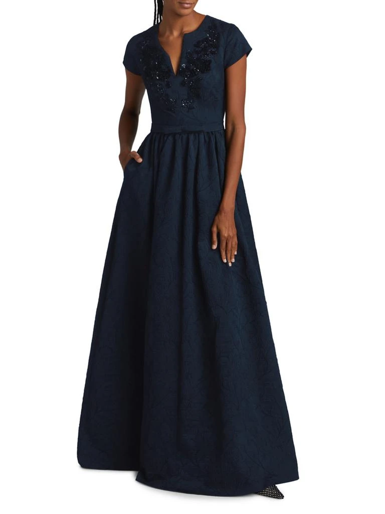 Sachin & Babi Estelle Embellished Jacquard Fit & Flare Gown 2