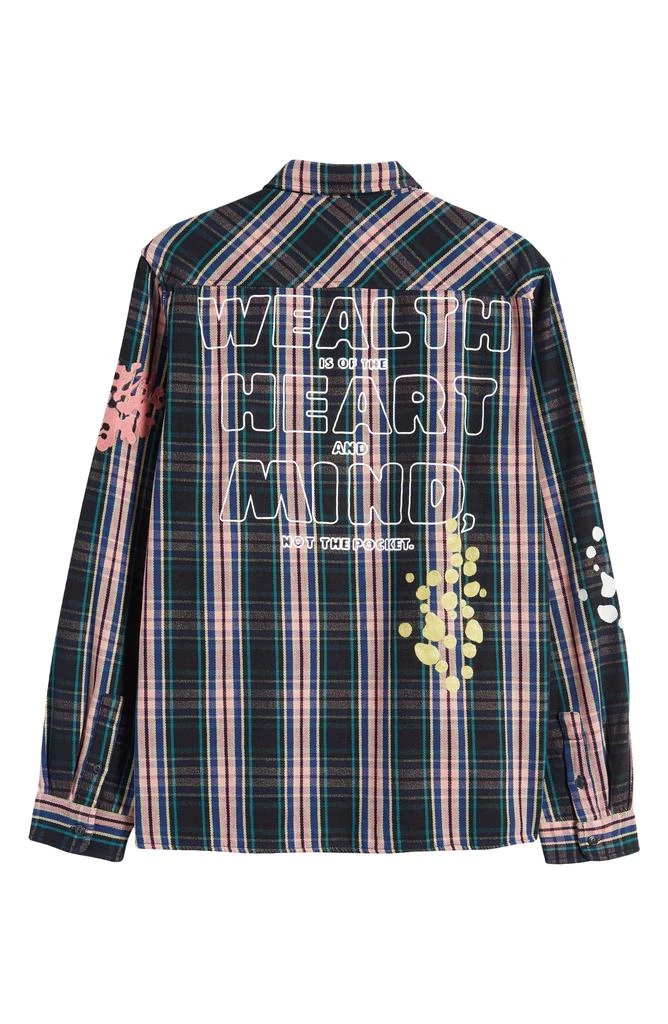 Billionaire Boys Club Mantra Plaid Embroidered Button-Up Overshirt 7