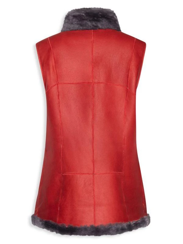 WOLFIE FURS Made For Generations Merino Shearling Zip-Front Vest 2