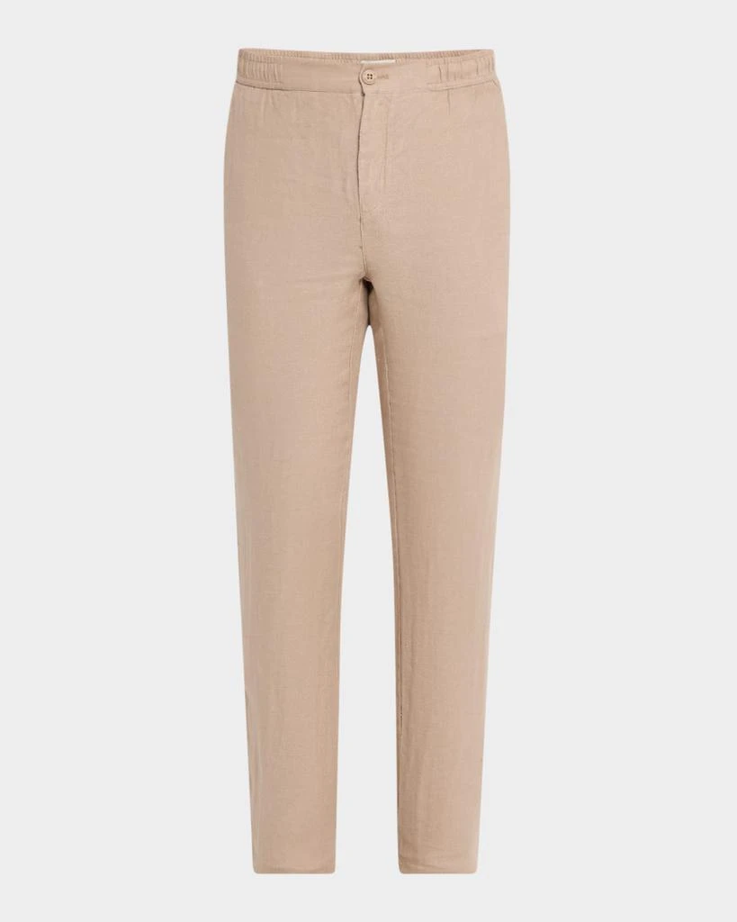 BUGATCHI Men's Tristan Linen Drawstring Pants 1