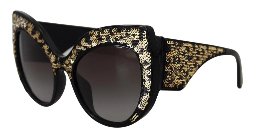 Dolce & Gabbana Black Gold Sequin Butterfly Polarized DG4326  display picture 3
