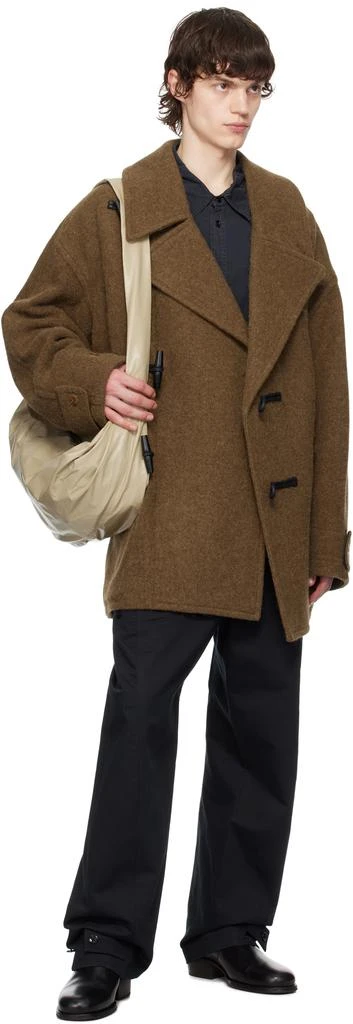 Lemaire Brown Short Duffle Coat 4