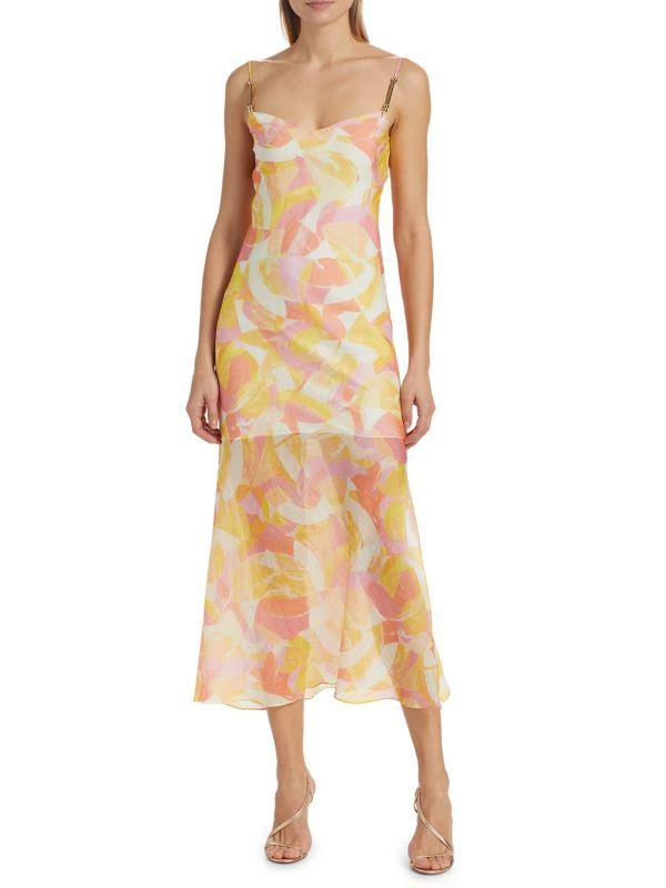 Generation Love Marcella Abstract Voilé Midi-Dress 1